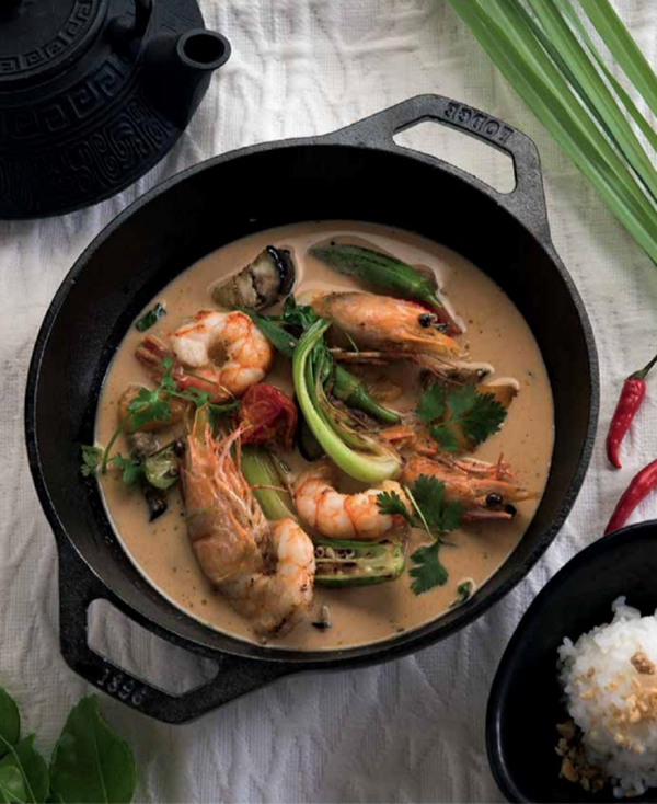 Thai coconut-curry seafood soup