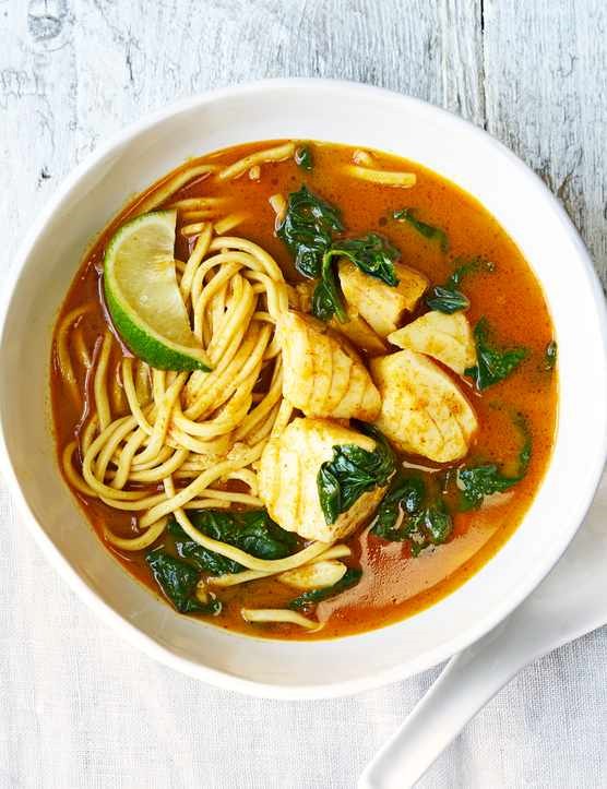 Thai coconut fish noodles