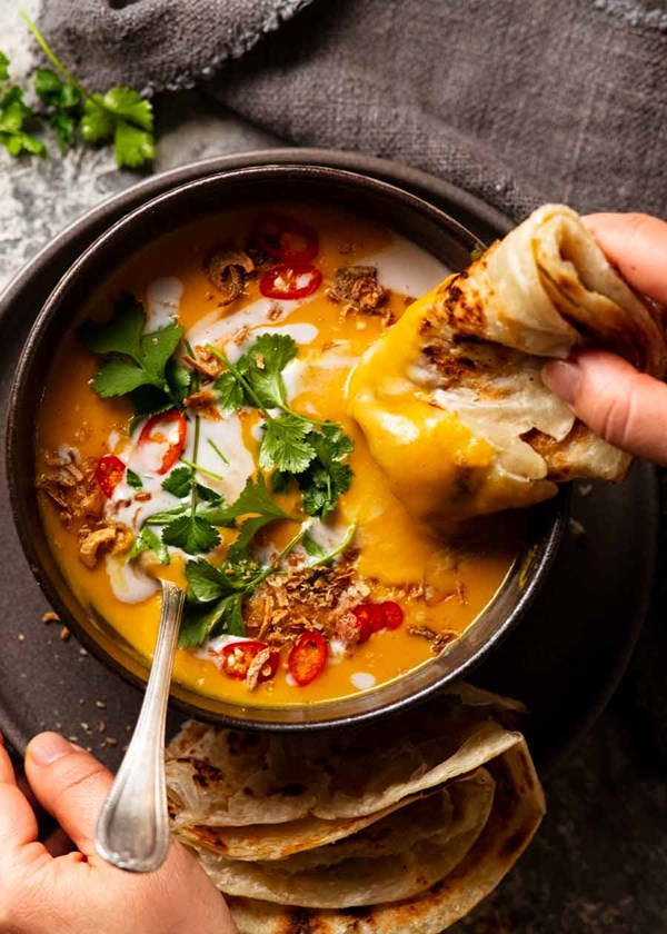 Thai coconut pumpkin soup