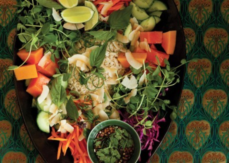 Thai composed rice salad (Kao yum pahk dai)
