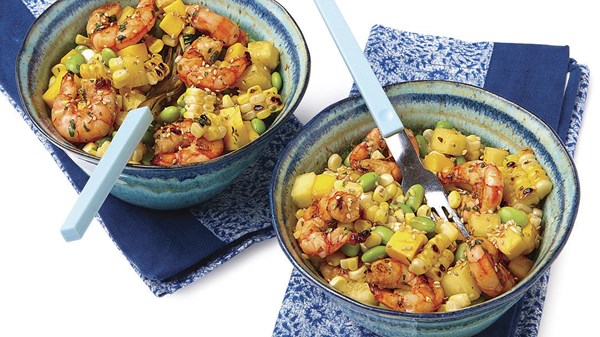 Thai corn and shrimp salad