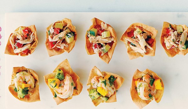 Thai crab salad phyllo cups