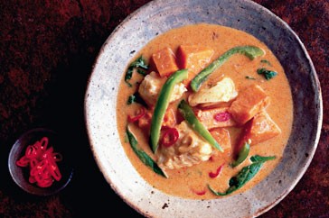 Thai fish & pumpkin soup