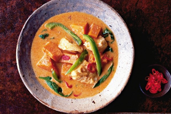 Thai fish and pumpkin curry