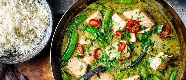 Thai fish green curry