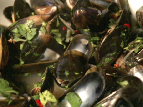 Thai-flavoured mussels