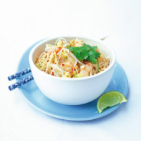 Thai fried prawn and peanut noodles