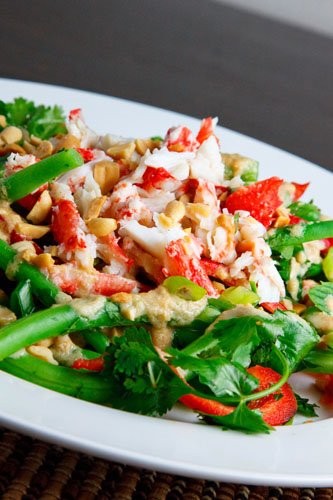 Thai green bean and crab salad