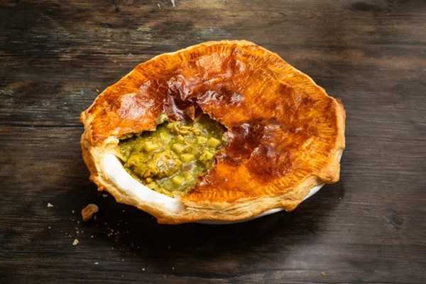 Thai green curry chicken pie