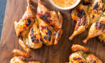 Thai grilled Cornish hens with chili dipping sauce (Gai yang)
