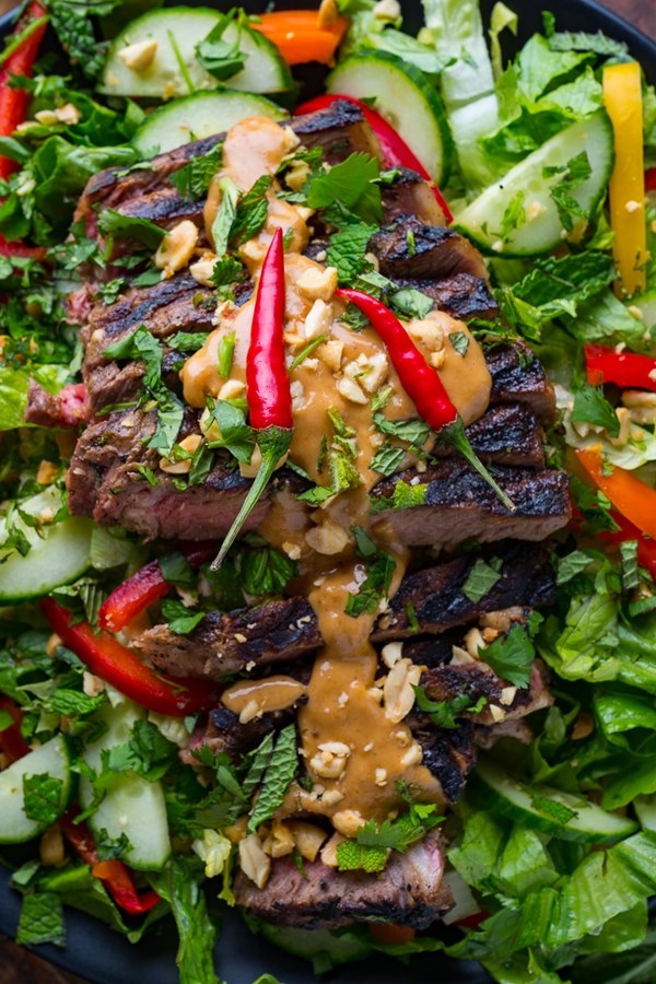 Thai grilled steak salad