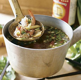 Thai hot and sour shrimp soup