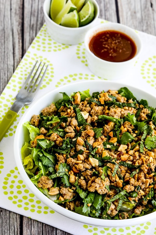 Thaiinspired ground turkey larb salad recipe Eat Your Books