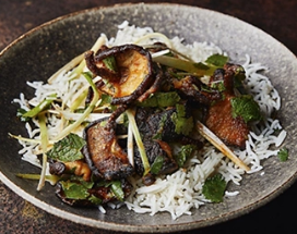 Thai-inspired shiitake stir-fry