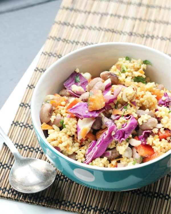 Thai millet salad with peanut-ginger dressing