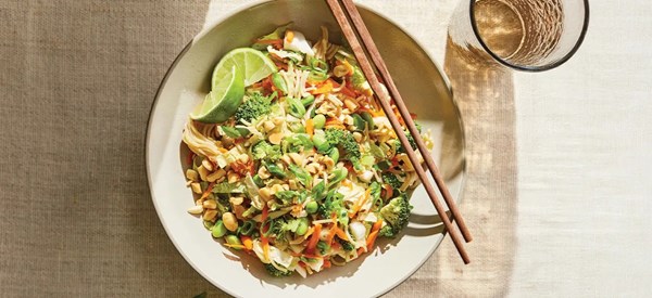 Thai noodle peanut slaw