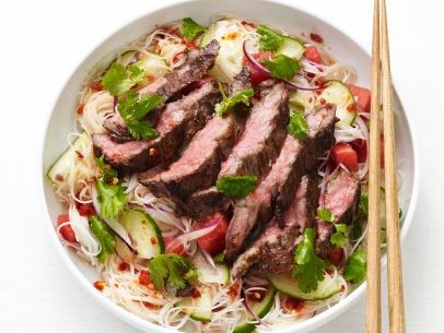 Thai noodle-steak salad