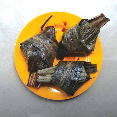 Thai pandan-wrapped chicken (Gai hor bai toey)