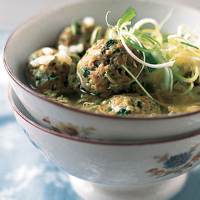 Thai pork and rice soup