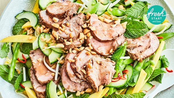 Thai pork salad with tamarind glaze
