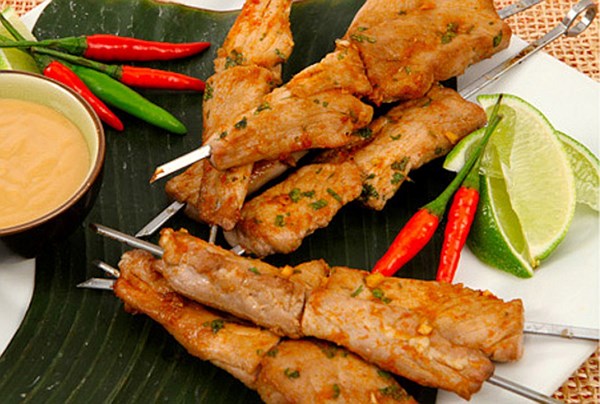 Thai pork skewers