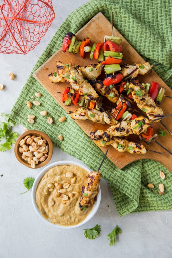 Thai-pumpkin chicken satay