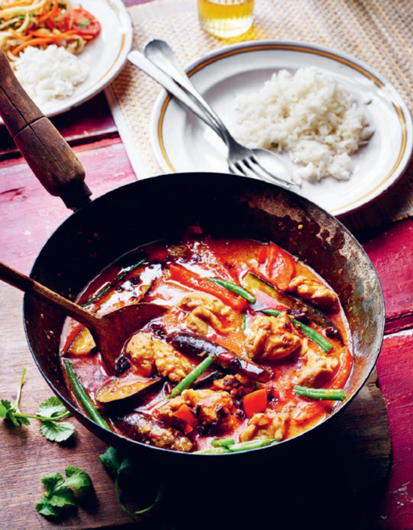 Thai red chicken curry