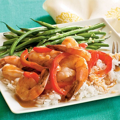 Thai red curry shrimp