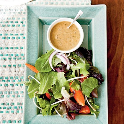 Thai salad with peanut dressing