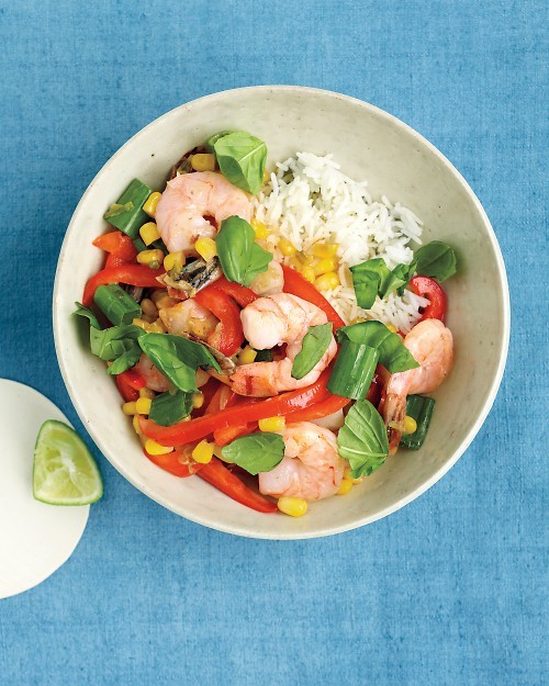 Thai shrimp stir-fry