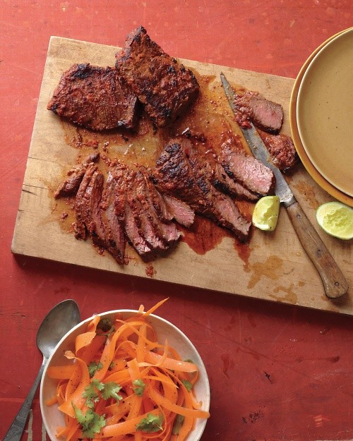 Thai skirt steak with carrot salad