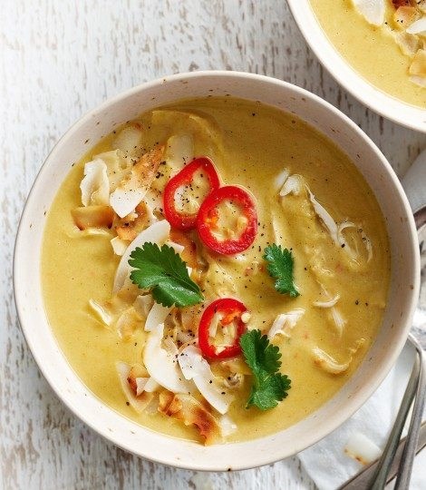 Thai-spiced chicken and leek soup
