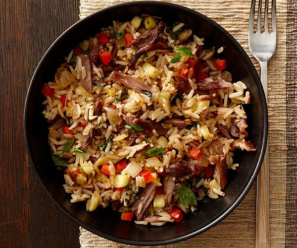 Thai spicy duck and pineapple fried rice
