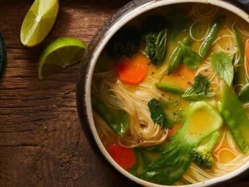 Thai spring noodle soup