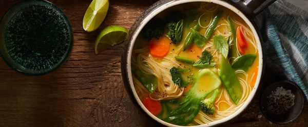 Thai spring noodle soup