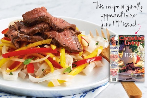 Thai steak, mango and pepper salad