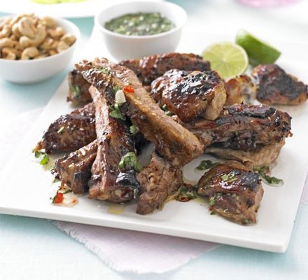 Thai sticky chicken and ribs