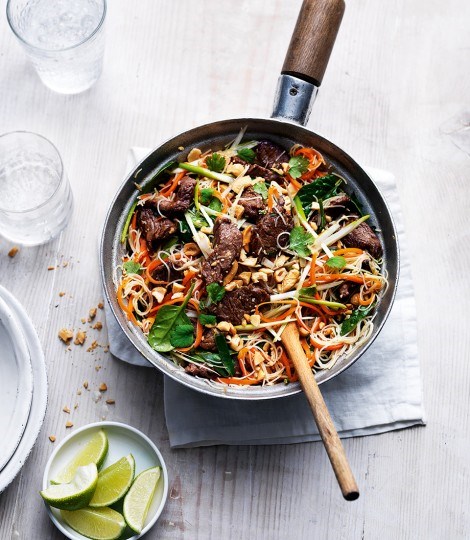 Thai-style beef noodles