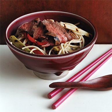 Thai-style beef with noodles