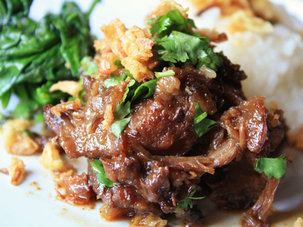 Thai-style braised pork cheeks