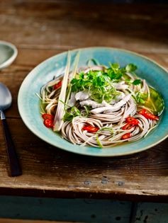 Thai-style chicken broth & soba noodles