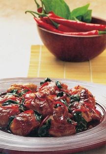Thai-style chicken with chillies and basil