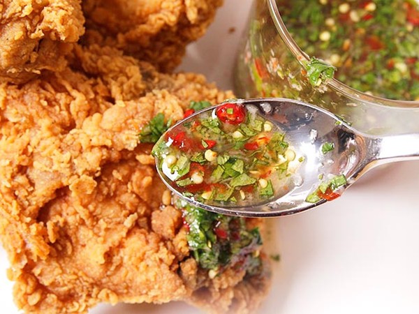 Thai-style chili, lime, and cilantro dipping sauce