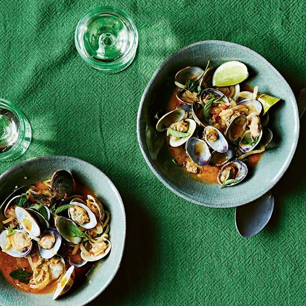 Thai-style clam curry
