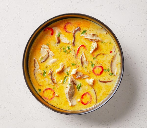 Thai-style coconut and chicken soup
