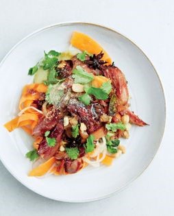 Thai-style gammon hock, cucumber, papaya, toasted rice, macadamias and hot-and-sour tamarind caramel