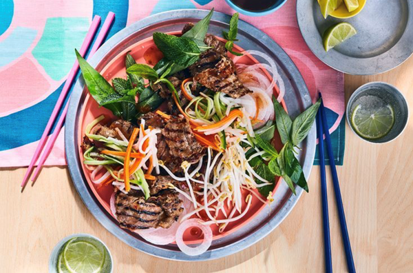 Thai-style grilled pork salad