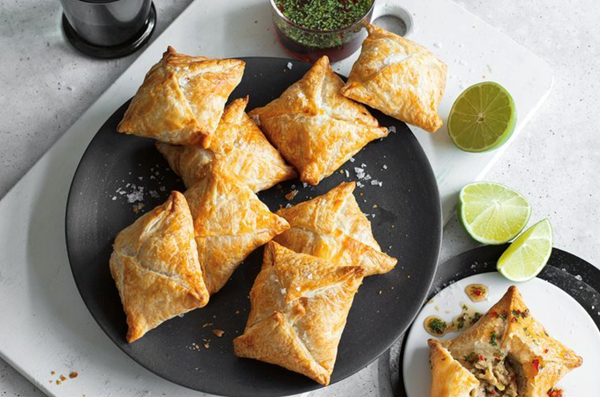 Thai-style spiced chicken hand pies