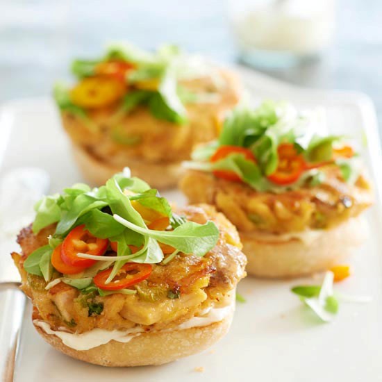 Thai-style tuna burgers