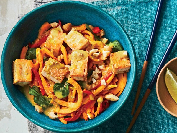 Thai sweet potato noodle bowls